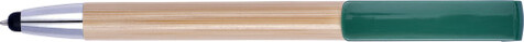 Bambus Kugelschreiber mit Touchfunktion Colette – Grün bedrucken, Art.-Nr. 004999999_8988