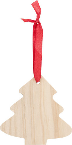 Weihnachtsbaumanhänger aus Holz Imani – Braun bedrucken, Art.-Nr. 011999999_9049