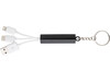 2-in-1 Ladekabel aus Kunststoff Bernardo – Schwarz bedrucken, Art.-Nr. 001999999_9105