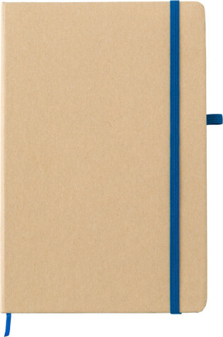 Notizbuch aus Papier Cora – Kobaltblau bedrucken, Art.-Nr. 023999999_9144
