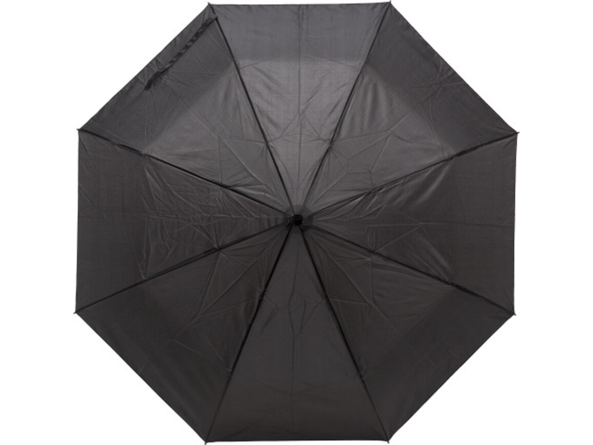 Regenschirm aus Pongee-Seide Zachary – Schwarz bedrucken, Art.-Nr. 001999999_9258