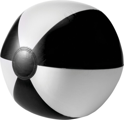 Aufblasbarer Wasserball aus PVC Lola – Schwarz/weiß bedrucken, Art.-Nr. 040999999_9620