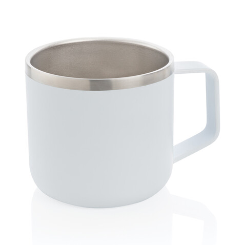 Stainless-Steel Camping-Tasse weiß bedrucken, Art.-Nr. P432.443