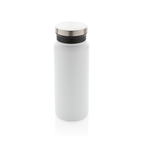 RCS recycelte Stainless Steel Vakuumflasche 600ml weiß bedrucken, Art.-Nr. P433.023