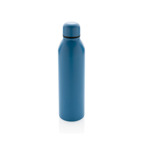 RCS recycelte Stainless Steel Vakuumflasche blau bedrucken, Art.-Nr. P433.045