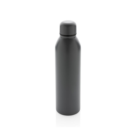 RCS recycelte Stainless Steel Vakuumflasche anthrazit bedrucken, Art.-Nr. P433.042
