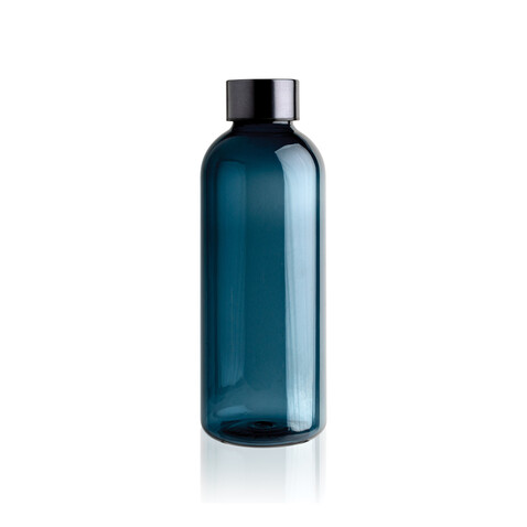 Auslaufsichere Trinkflasche mit Metalldeckel blau bedrucken, Art.-Nr. P433.445