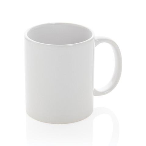 Basic Keramiktasse, 350ml weiß, weiß bedrucken, Art.-Nr. P434.013