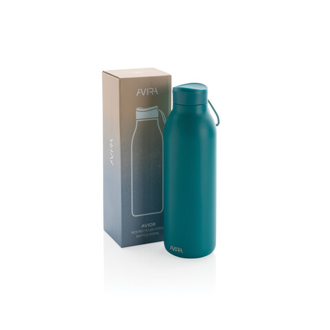 Avira Avior RCS recycelte Stainless-Steel Flasche 500ml turkis bedrucken, Art.-Nr. P438.007