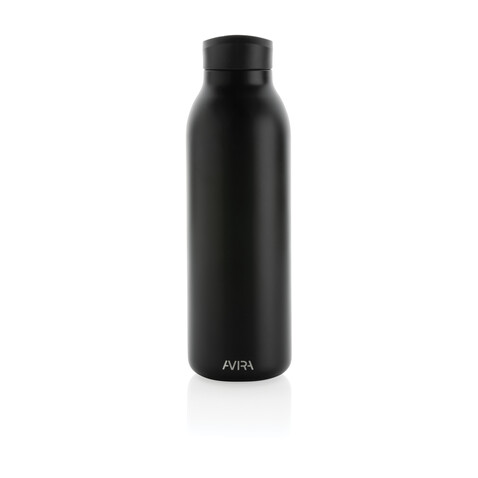 Avira Avior RCS recycelte Stainless-Steel Flasche 500ml schwarz bedrucken, Art.-Nr. P438.001