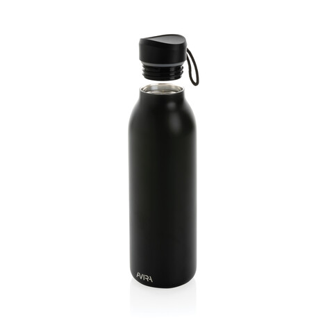 Avira Avior RCS recycelte Stainless-Steel Flasche 500ml schwarz bedrucken, Art.-Nr. P438.001