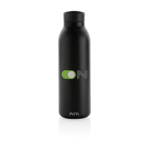 Avira Avior RCS recycelte Stainless-Steel Flasche 500ml schwarz bedrucken, Art.-Nr. P438.001