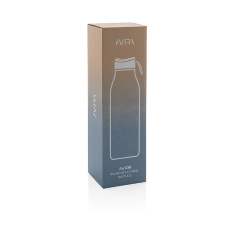 Avira Avior RCS recycelte Stainless-Steel Flasche 1L turkis bedrucken, Art.-Nr. P438.017