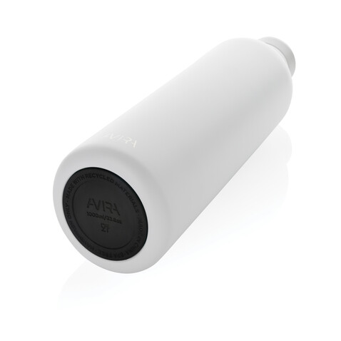 Avira Avior RCS recycelte Stainless-Steel Flasche 1L weiß bedrucken, Art.-Nr. P438.013