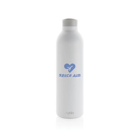 Avira Avior RCS recycelte Stainless-Steel Flasche 1L weiß bedrucken, Art.-Nr. P438.013