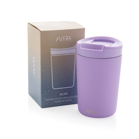 Avira Alya RCS recycelter Stainless-Steel Becher 300ml lila bedrucken, Art.-Nr. P438.029
