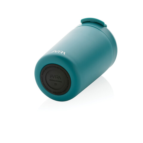 Avira Alya RCS recycelter Stainless-Steel Becher 300ml turkis bedrucken, Art.-Nr. P438.027