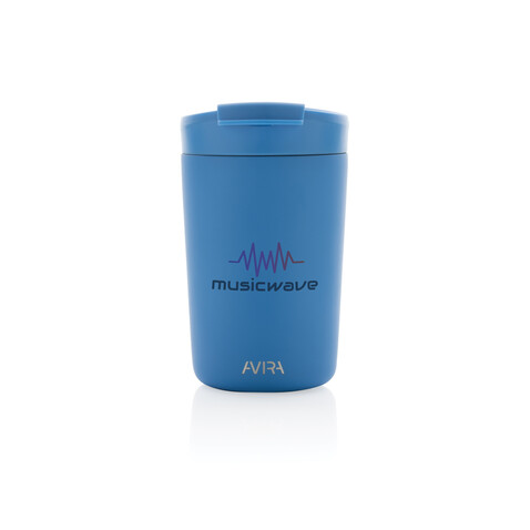 Avira Alya RCS recycelter Stainless-Steel Becher 300ml blau bedrucken, Art.-Nr. P438.025
