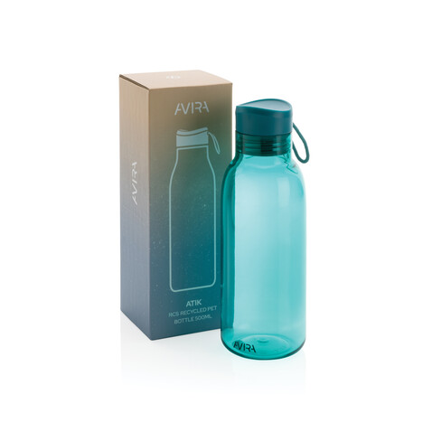 Avira Atik RCS recycelte PET-Flasche 500ml turkis bedrucken, Art.-Nr. P438.033