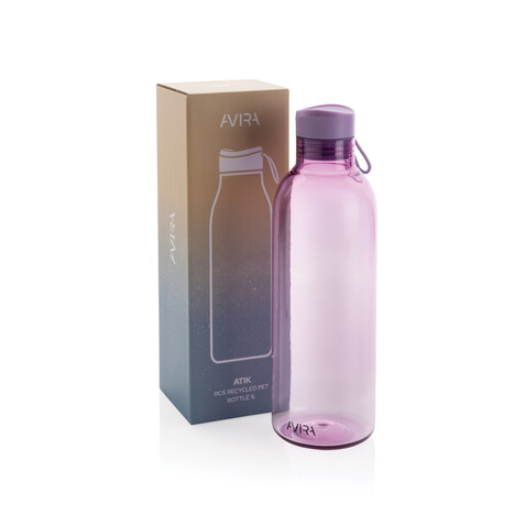 Avira Atik RCS recycelte PET-Flasche 1L lila bedrucken, Art.-Nr. P438.049