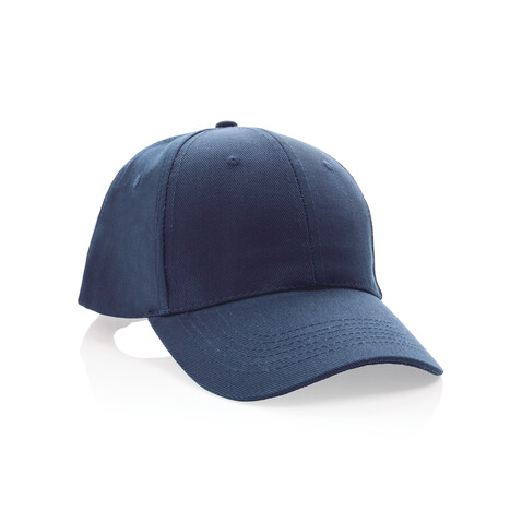 Impact 6 Panel Kappe aus 280gr rCotton mit AWARE™ Tracer navy blau bedrucken, Art.-Nr. P453.309