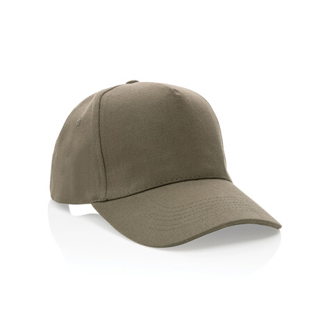 Impact 5 Panel Kappe aus 280gr rCotton mit AWARE™ Tracer grün bedrucken, Art.-Nr. P453.317