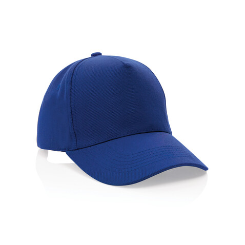 Impact 5 Panel Kappe aus 280gr rCotton mit AWARE™ Tracer blau bedrucken, Art.-Nr. P453.315