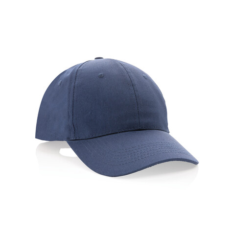 Impact 6 Panel Kappe aus 190gr rCotton mit AWARE™ Tracer navy blau bedrucken, Art.-Nr. P453.329