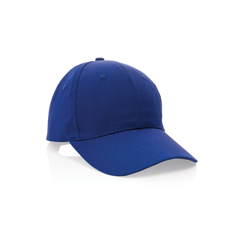 Impact 6 Panel Kappe aus 190gr rCotton mit AWARE™ Tracer blau bedrucken, Art.-Nr. P453.325