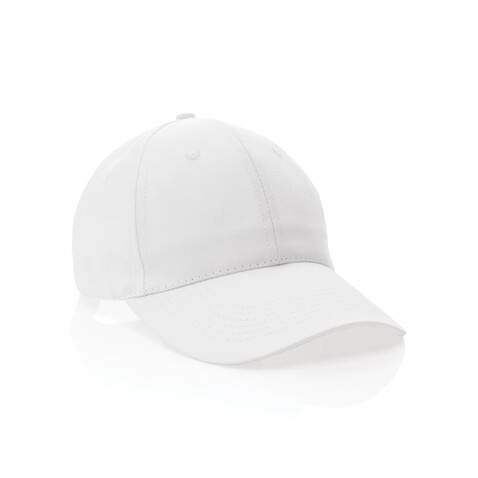 Impact 6 Panel Kappe aus 190gr rCotton mit AWARE™ Tracer weiß bedrucken, Art.-Nr. P453.323