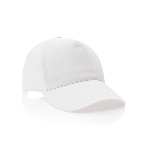 Impact 5 Panel Kappe aus 190gr rCotton mit AWARE™ Tracer weiß bedrucken, Art.-Nr. P453.333 Impact 5 Panel Kappe aus 190gr rCotton mit AWARE™ Tracer weiß bedrucken, Art.-Nr. P453.333