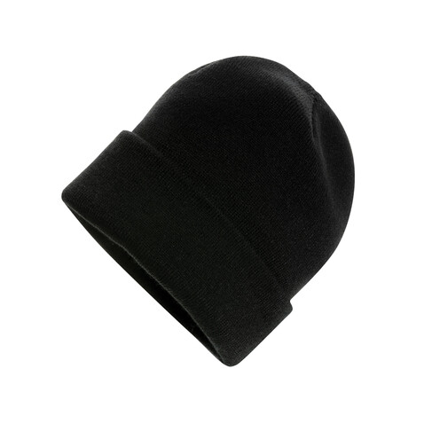 Impact Polylana® Beanie mit AWARE™ Tracer schwarz bedrucken, Art.-Nr. P453.341