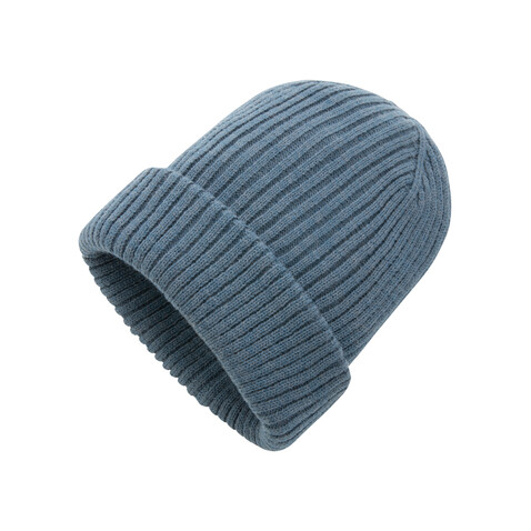 Impact AWARE™ Polylana® doppelt gestrickte Mütze Sage blue bedrucken, Art.-Nr. P453.395