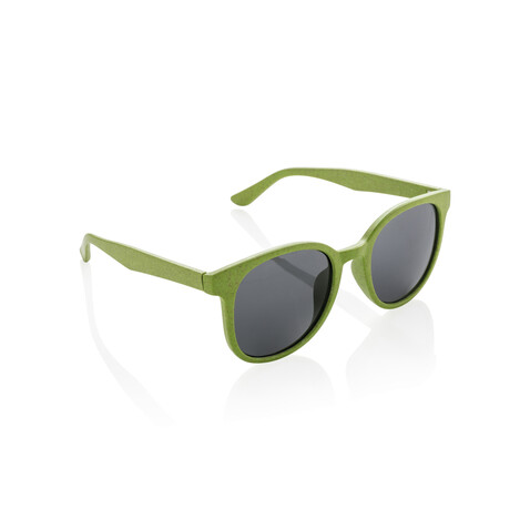 Weizenstroh Sonnenbrille grün bedrucken, Art.-Nr. P453.917