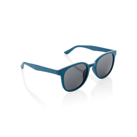 Weizenstroh Sonnenbrille blau bedrucken, Art.-Nr. P453.915