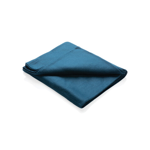 Fleece-Decke im Etui navy blau bedrucken, Art.-Nr. P459.065