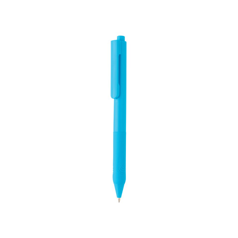 X9 Solid-Stift mit Silikongriff hellblau bedrucken, Art.-Nr. P610.825