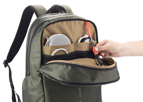 Bobby Explore Rucksack grün, schwarz bedrucken, Art.-Nr. P705.917