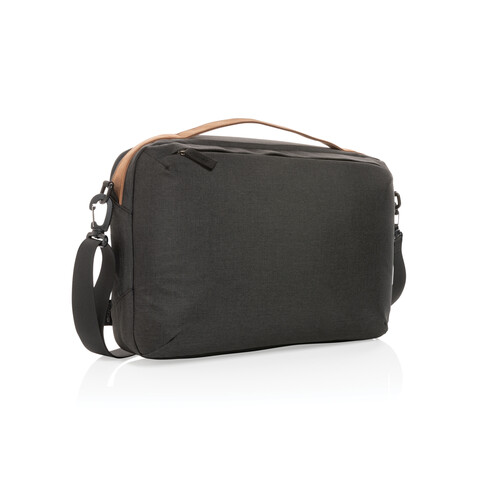 Impact AWARE™ 300D Two-Tone Deluxe 15.6&quot; Laptop-Tasche schwarz bedrucken, Art.-Nr. P732.181