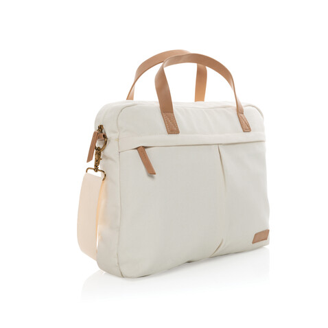 Impact AWARE™ 16 oz. rCanvas Laptop-Tasche off white bedrucken, Art.-Nr. P760.230