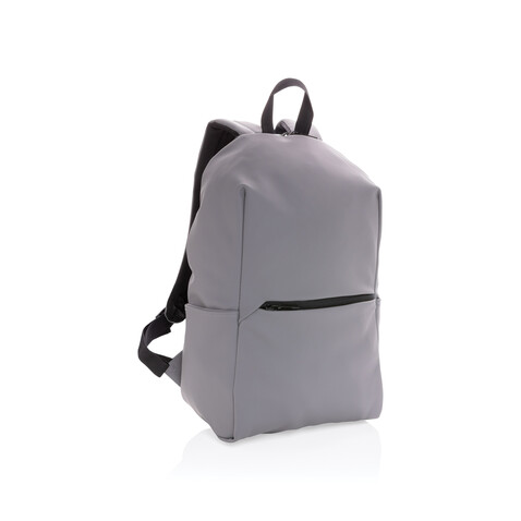 Schicker PU 15.6&quot; Laptop-Rucksack grau bedrucken, Art.-Nr. P762.572