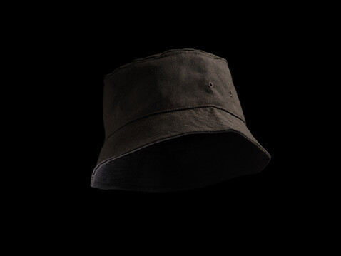 Impact AWARE™ 285g/m² ungefärbter rCanvas-OneSize-Fischerhut schwarz bedrucken, Art.-Nr. P453.081