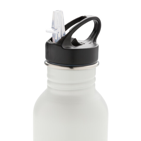 Deluxe Sportflasche aus Edelstahl off white bedrucken, Art.-Nr. P436.423