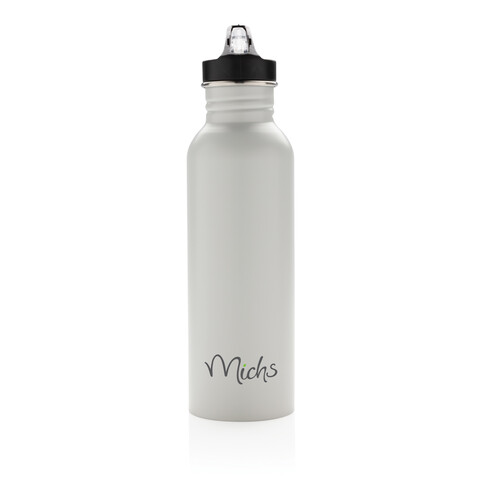 Deluxe Sportflasche aus Edelstahl off white bedrucken, Art.-Nr. P436.423
