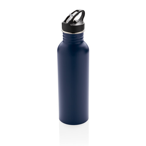 Deluxe Sportflasche aus Edelstahl navy blau bedrucken, Art.-Nr. P436.420