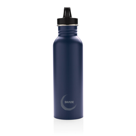 Deluxe Sportflasche aus Edelstahl navy blau bedrucken, Art.-Nr. P436.420