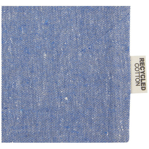 Pheebs 150 g/m² GRS Zuziehbeutel aus Recyclingbaumwolle klein 0,5 l, heather blau bedrucken, Art.-Nr. 12067050