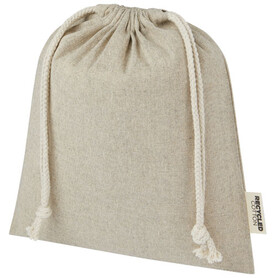 Pheebs 150 g/m² GRS Zuziehbeutel aus Recyclingbaumwolle mittel 1,5 l, heather natur bedrucken, Art.-Nr. 12067106 Pheebs 150 g/m² GRS Zuziehbeutel aus Recyclingbaumwolle mittel 1,5 l, heather natur bedrucken, Art.-Nr. 12067106
