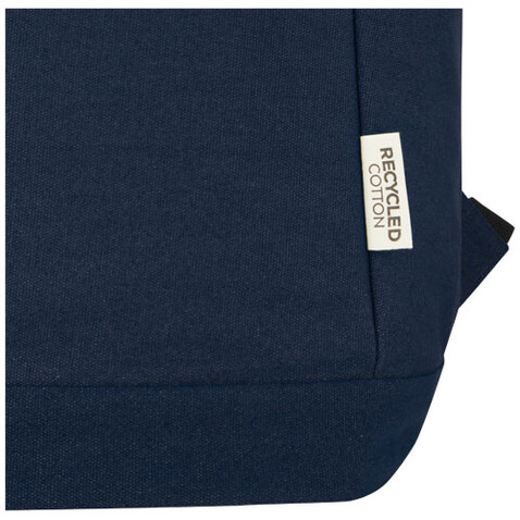 Joey 15,6 Zoll Anti-Diebstahl Laptop Rucksack 18 L aus GRS-recyceltem Canvas, navy bedrucken, Art.-Nr. 12067755