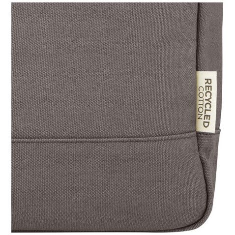 Joey 15&quot; GRS Rolltop Laptoprucksack aus recyceltem Canvas 15 L, grau bedrucken, Art.-Nr. 12067882